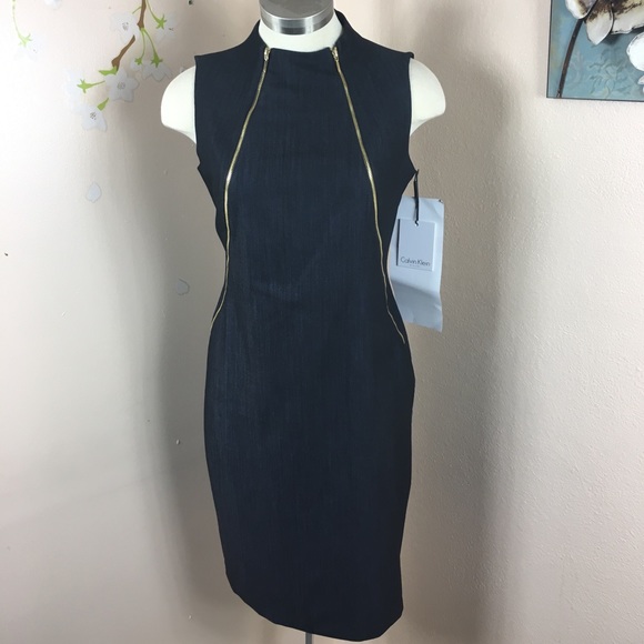 Calvin Klein Dresses & Skirts - Calvin Klein Front Double Zipper Dress Sz 6  Z